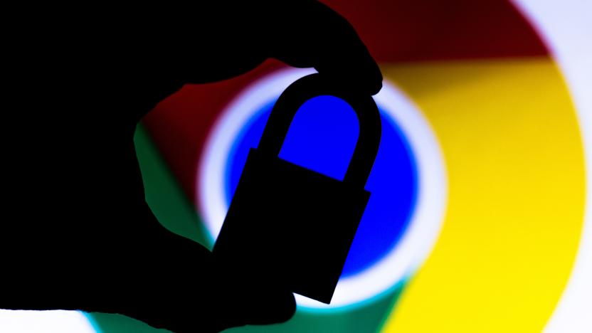 BRAZIL - 2020/07/11: In this photo illustration a padlock appears next to the Google Chrome logo. Online data protection/breach concept. Internet privacy issues. (Photo Illustration by Rafael Henrique/SOPA Images/LightRocket via Getty Images)