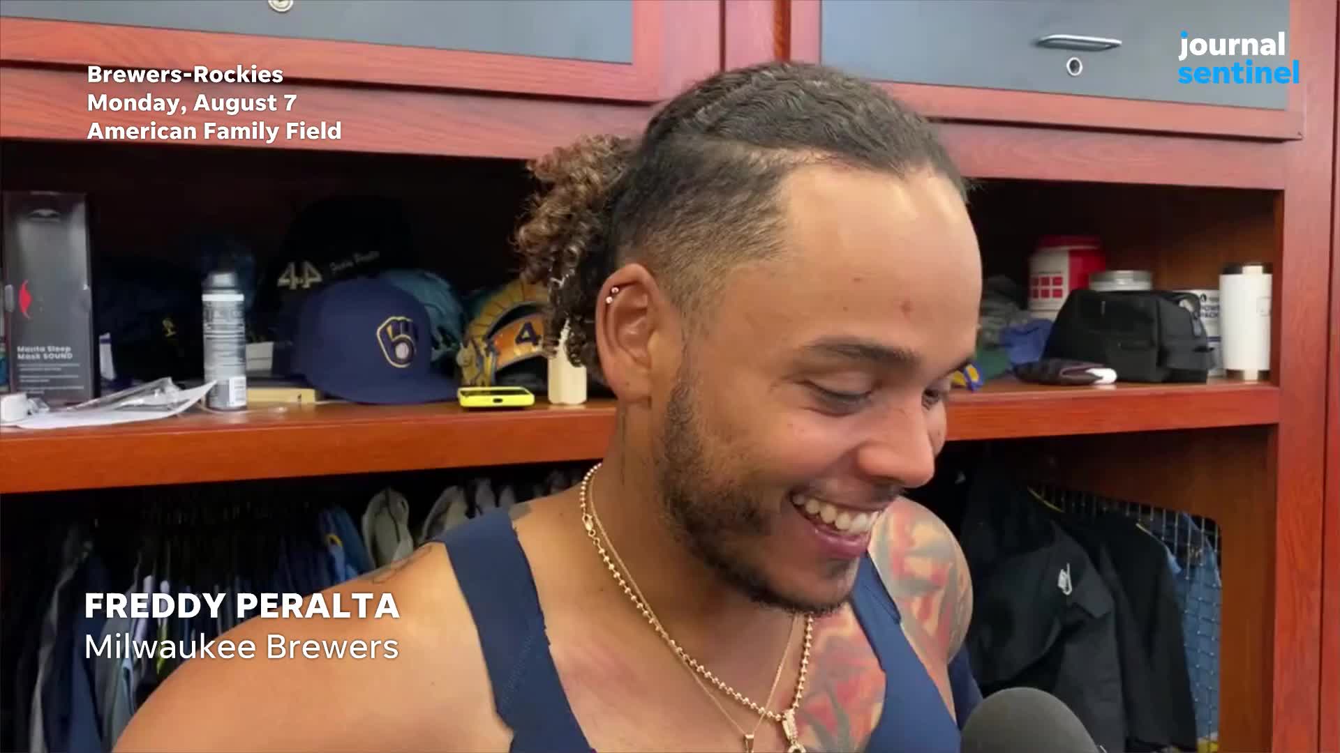 Freddy Peralta matches career high with 13 Ks, Taylor homers to lead  Brewers past Reds 3-0 - ABC News