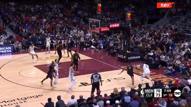 Xavier Tillman with a 2-pointer vs the Cleveland Cavaliers