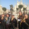 Presidio leghista con banane contro le palme in piazza Duomo