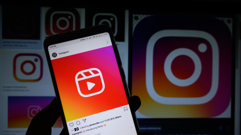 This illustration picture shows Instagram's new video feature ''Reels'' on a smartphone on August 7, 2020 in Tehatta, Nadia, West Bengal, India. (Photo Illustration by Soumyabrata Roy/NurPhoto via Getty Images)