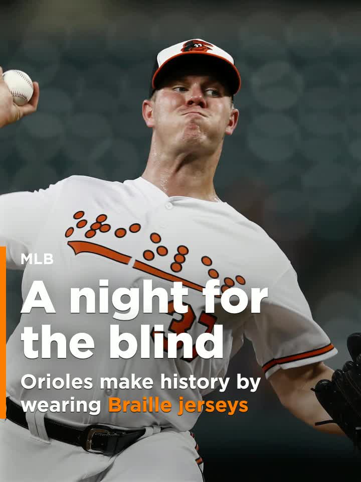 Baltimore Orioles make history by wearing Braille jerseys