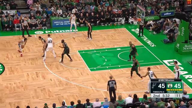 Zach Collins with an and one vs the Boston Celtics