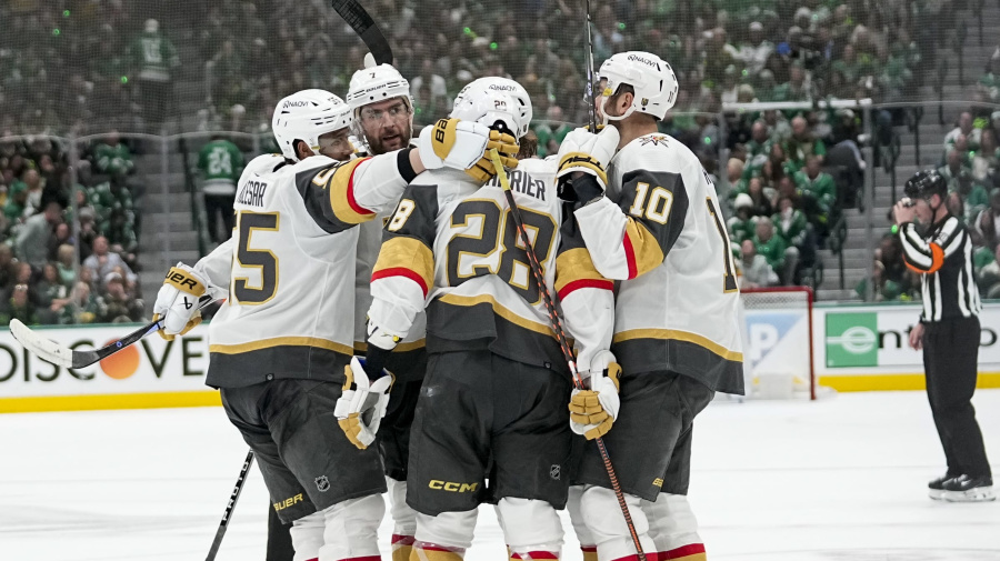 Associated Press - Noah Hanifin broke a tie with an unassisted goal late in the second period and the Stanley Cup champion Vegas Golden Knights beat the top-seeded Dallas Stars 3-1 on Wednesday night
