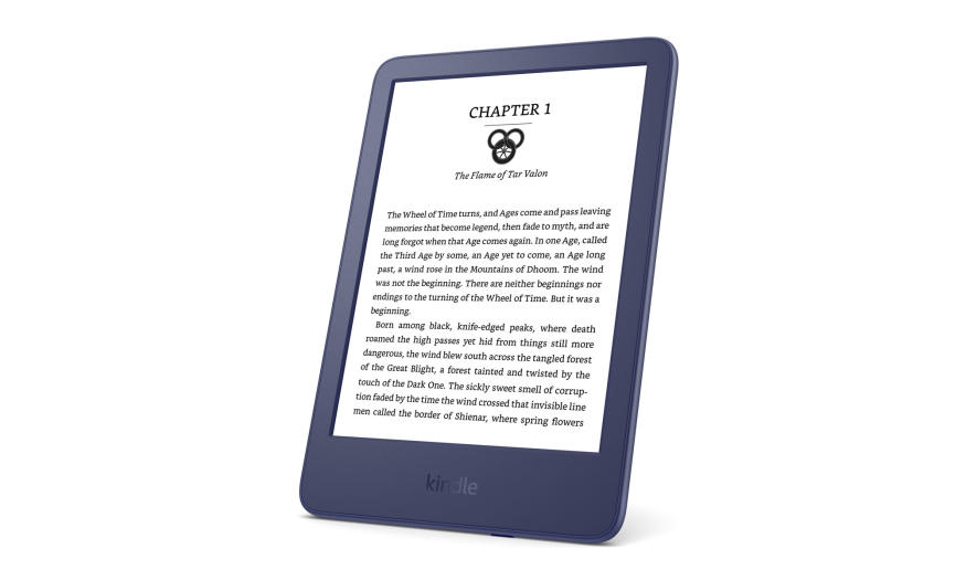 Image of the new Kindle (2022) in 'Denim' (Blue)