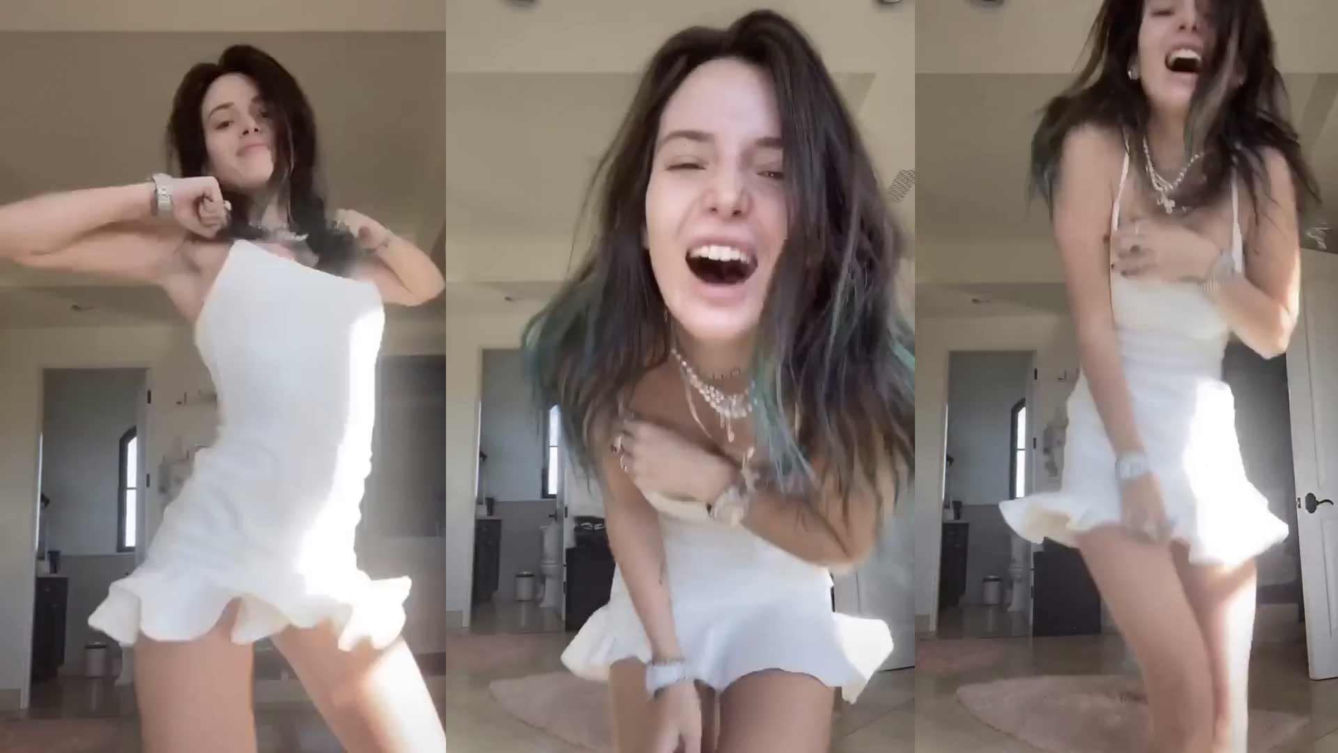 Bella Thorne Makes Fans Smile By Dancing In Short White Dress That Won 