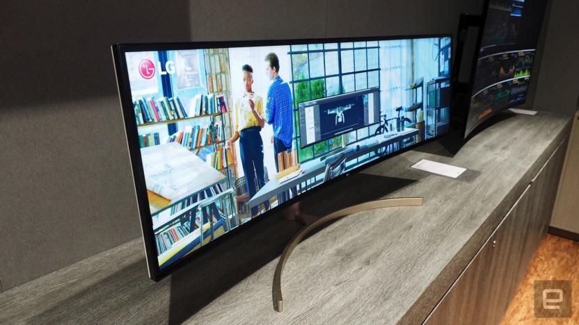 LG 49WL95C ultrawide monitor at CES 2019