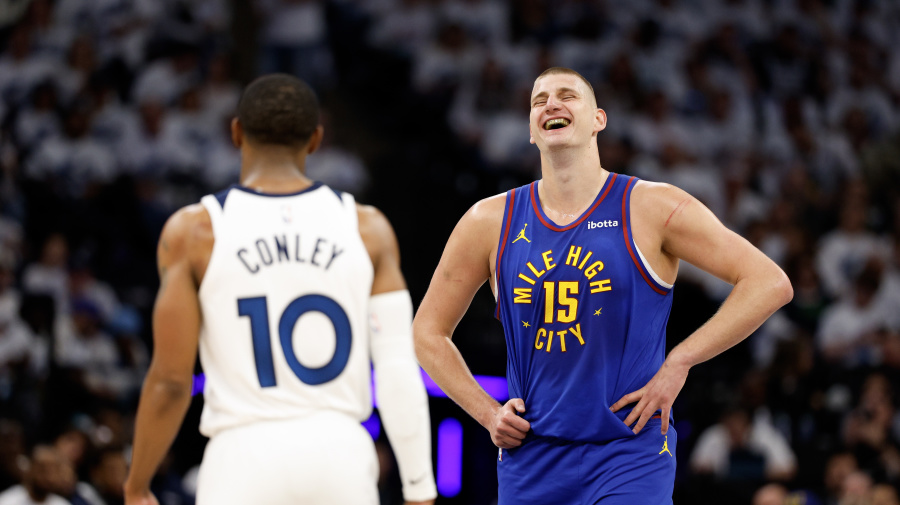 
DEN117
vs
MIN90
•Final
Denver finds its mojo in Game 3 in Minnesota to climb into series
The Nuggets were being written off after falling hard at home. But the defending champs, behind their Big 3, made a statement on the road. 