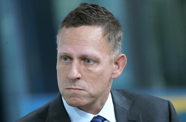 NEW YORK, NEW YORK - AUGUST 09: Entrepreneur and venture capitalist Peter Thiel visits "FOX & Friends" at Fox News Channel Studios on August 09, 2019 in New York City. (Photo by John Lamparski/Getty Images)