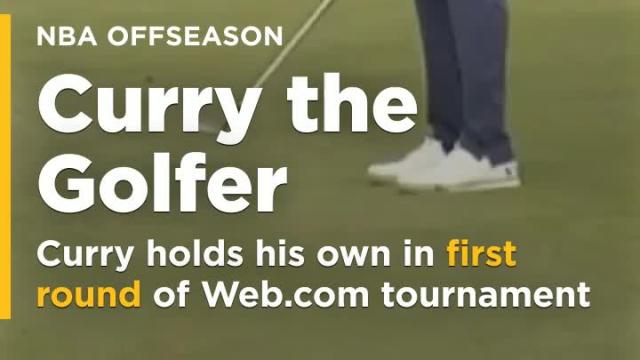 Stephen Curry holds his own in first round of Web.com tournament