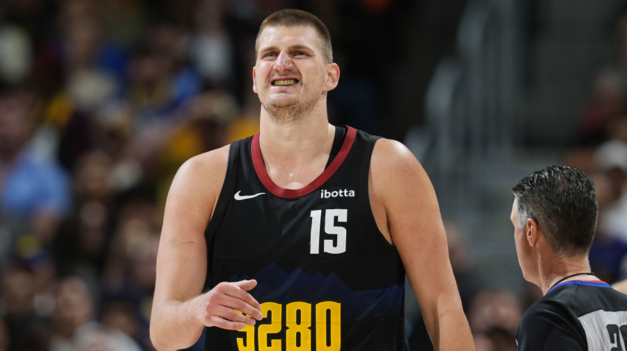 Associated Press - Denver Nuggets center Nikola Jokic drops back to defend during the second half of Game 2 of an NBA basketball second-round playoff series against the Minnesota Timberwolves, Monday, May 6, 2024, in Denver. (AP Photo/David Zalubowski)