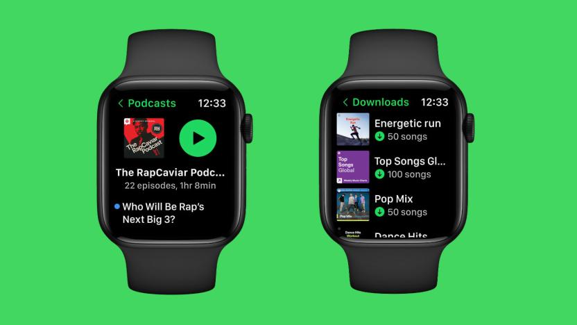 Spotify UI enhancements in updates to the Apple Watch app