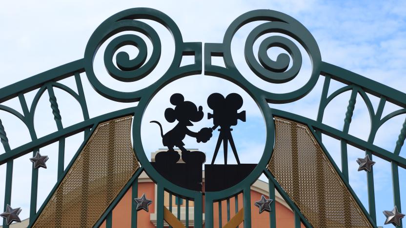 "Paris,France,July 10th 2010:Detail of the entrance gate in Walt Disney Studios in Paris."