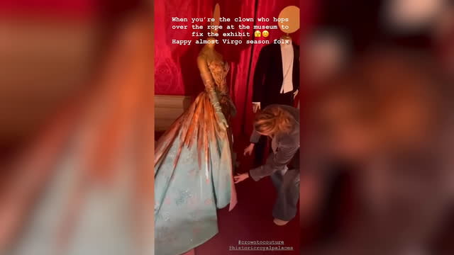 Blake Lively Hops Over Rope At Kensington Palace Exhibit To Fix Her Met Gala  Dress