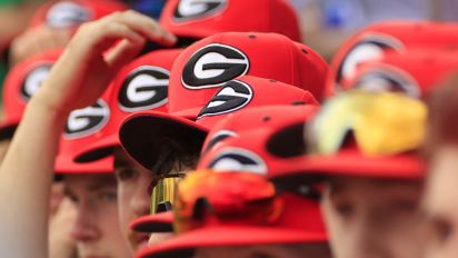 Getty Images - LAWRENCEVILLE, GA - MARCH 03: Bulldog players on the dugout rail during the men's college baseball game between the Georgia Bulldogs and the Georgia Tech Yellow Jackets on March 03, 2024 at Coolray Field in Lawrenceville, GA.  (Photo by David J. Griffin/Icon Sportswire via Getty Images)