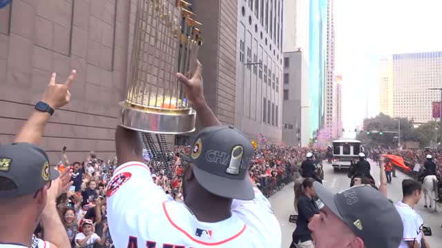 Fans Pack Downtown For Astros Parade