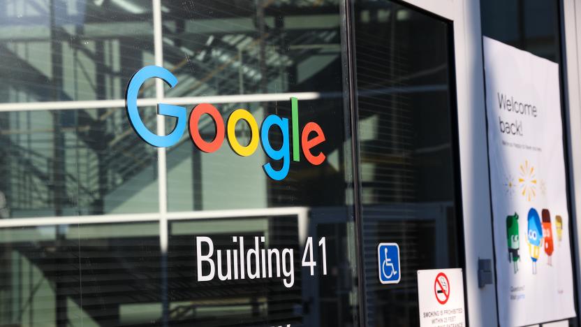 MOUNTAIN VIEW, CA - OCTOBER 28: Google headquarters is seen in Mountain View, California, United States on October 28, 2021. (Photo by Tayfun Coskun/Anadolu Agency via Getty Images)