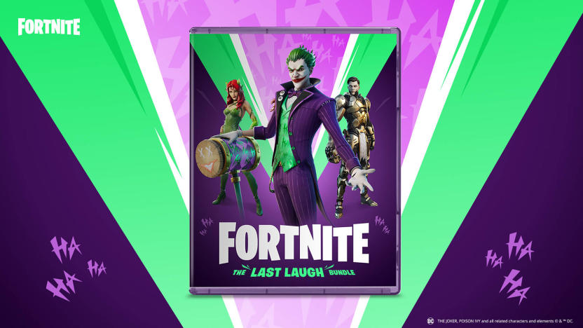 The Joker, Poison Ivy and Midas Rex in 'Fortnite' Last Laugh Bundle