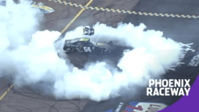 Ty Gibbs celebrates Xfinity Series championship with burnout