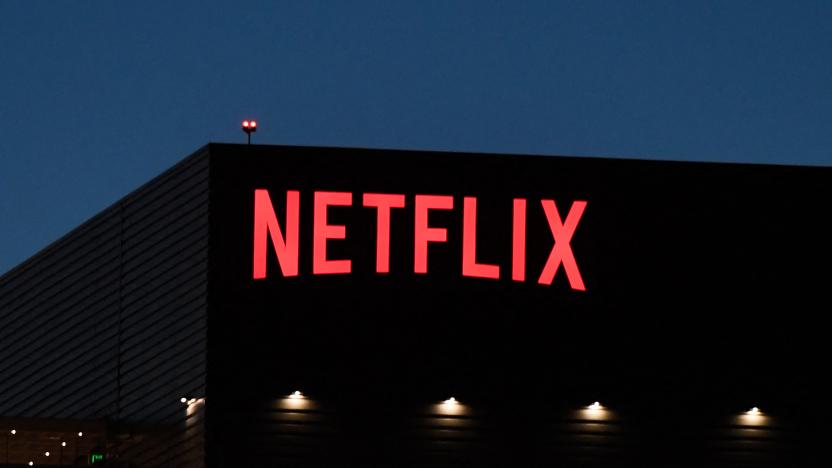 The Netflix logo is seen on the Netflix, Inc. building on Sunset Boulevard in Los Angeles, California on October 19, 2021. - Netflix reported billion-dollar profits and booming subscriber growth on October 19 that beat forecasts as global hits like Squid Game drew viewers in droves. (Photo by Robyn Beck / AFP) (Photo by ROBYN BECK/AFP via Getty Images)