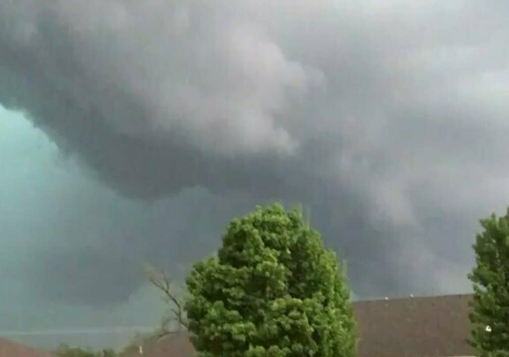 Tornado Sirens Sound as Thick Clouds and Lightning Roll Over Tulsa