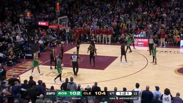 Marcus Smart with an and one vs the Cleveland Cavaliers