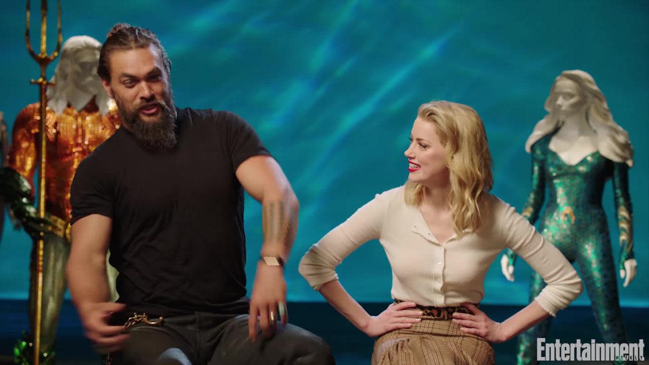 Jason Momoa Had To Drag Amber Heard Out Of The Water In This ‘aquaman