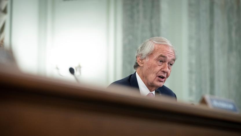 U.S. Senator Ed Markey (D-MA) speaks during a Senate Committee on Commerce, Science, and Transportation hearing entitled 'Protecting Kids Online: Testimony from a Facebook Whistleblower' on Capitol Hill, in Washington, U.S., October 5, 2021.  Drew Angerer/Pool via REUTERS