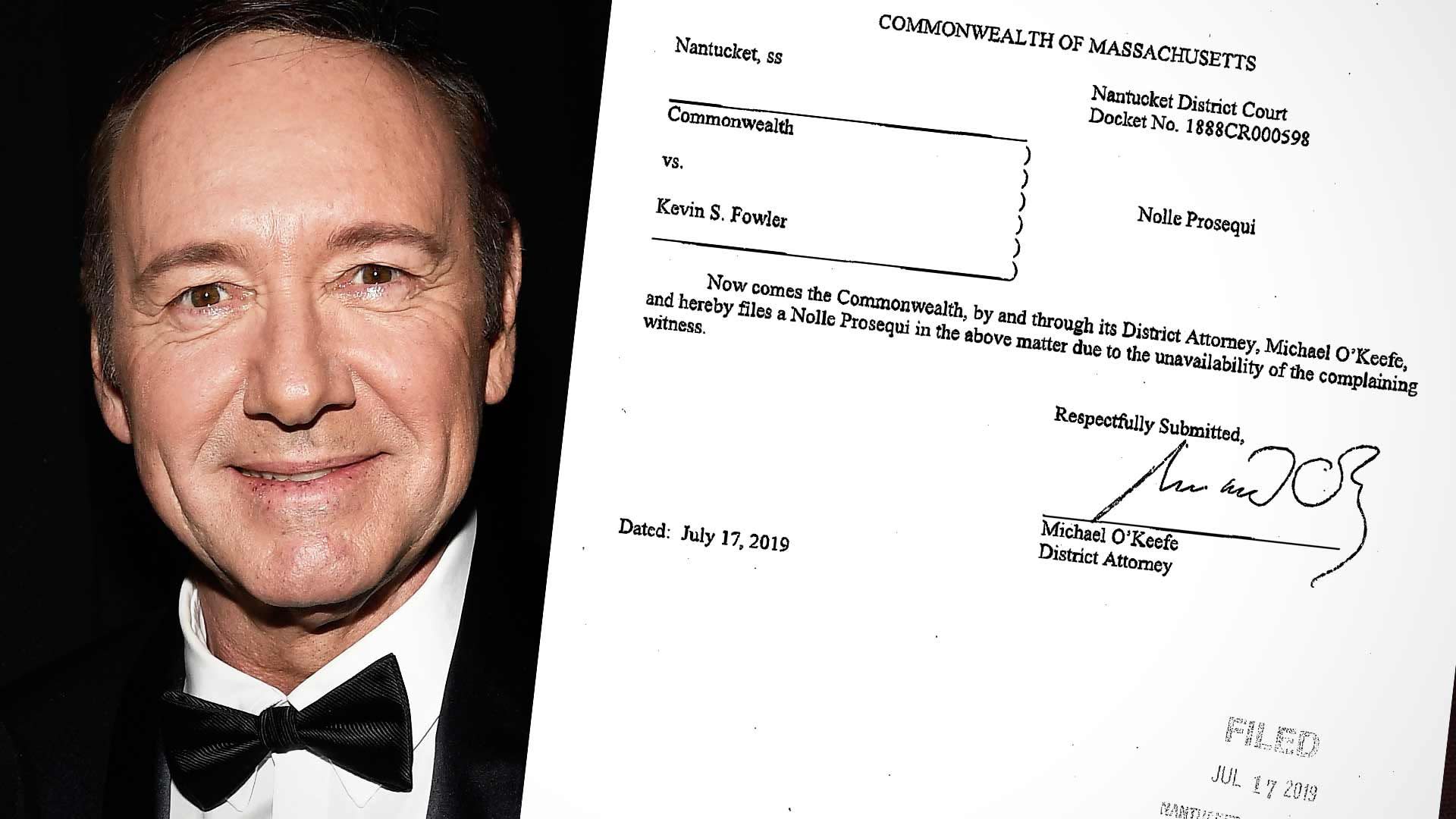 Sexual Assault Charges Against Kevin Spacey Dropped