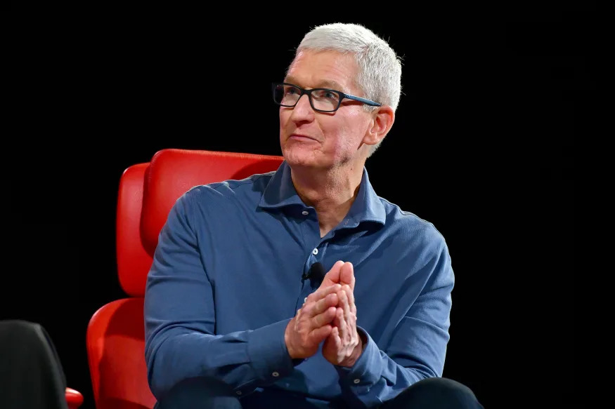 BEVERLY HILLS, CALIFORNIA - SEPTEMBER 07: Chief Executive Officer of Apple Tim Cook speaks onstage during Vox Media's 2022 Code Conference - Day 2 on September 07, 2022 in Beverly Hills, California. (Photo by Jerod Harris/Getty Images for Vox Media)