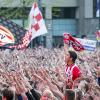 Tifosi del PSV disturbano il sonno dell&#39;Atletico Madrid con fuochi artificiali