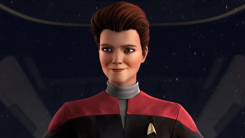 Kate Mulgrew as Janeway of Star Trek: Prodigy . Photo: Nickelodeon/Paramount+ Â©2021, All Rights Reserved.