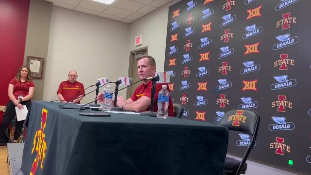 Iowa State’s TJ Otzelberger talks about the presence of Caleb Grill