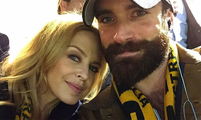 Kylie Minogue admits she's not shy about PDA with new ...