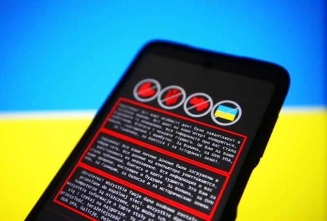 UKRAINE - 2022/01/14: In this photo illustration, a warning message in Ukrainian, Russian and Polish languages is displayed on a smartphone screen.
Hackers carried out attacks on several Ukraine's government websites, including the Ministry of Foreign Affairs, the Ministry of Education and Science, the State Service for Emergency Situation and others, reportedly by local media. This attack, on Ukrainian government web resources is the largest in the last four years. (Photo Illustration by Pavlo Gonchar/SOPA Images/LightRocket via Getty Images)