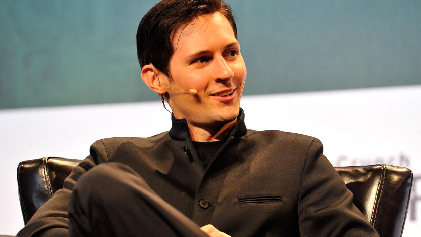 SAN FRANCISCO, CA - SEPTEMBER 21:  Pavel Durov, CEO and co-founder of Telegram speaks onstage during day one of TechCrunch Disrupt SF 2015 at Pier 70 on September 21, 2015 in San Francisco, California.  (Photo by Steve Jennings/Getty Images for TechCrunch)