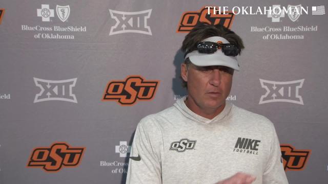 Mike Gundy discusses Oklahoma State's 2022 spring football game