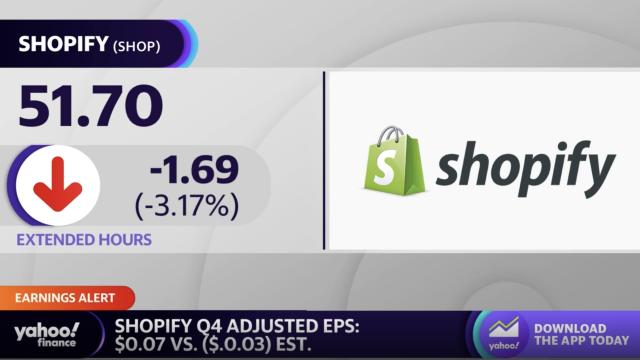 Shopify stock lower following earnings beat