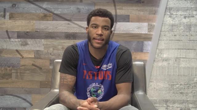 Detroit Pistons meet with the media following summer league practice