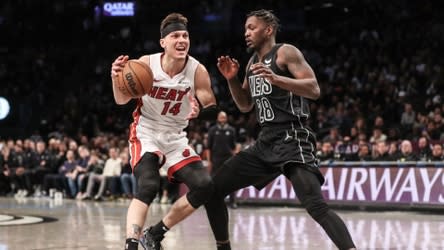 Nets miss team-record 43 three-pointers in OT loss to Heat