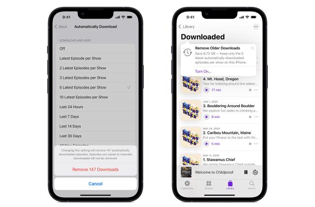 iOS 15.5 with Podcasts on iPhone