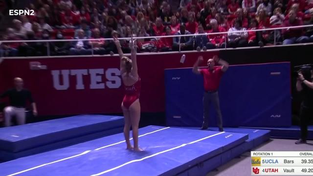 Utah’s Jillian Hoffman shakes Huntsman Center with a career-high 9.975 on vault