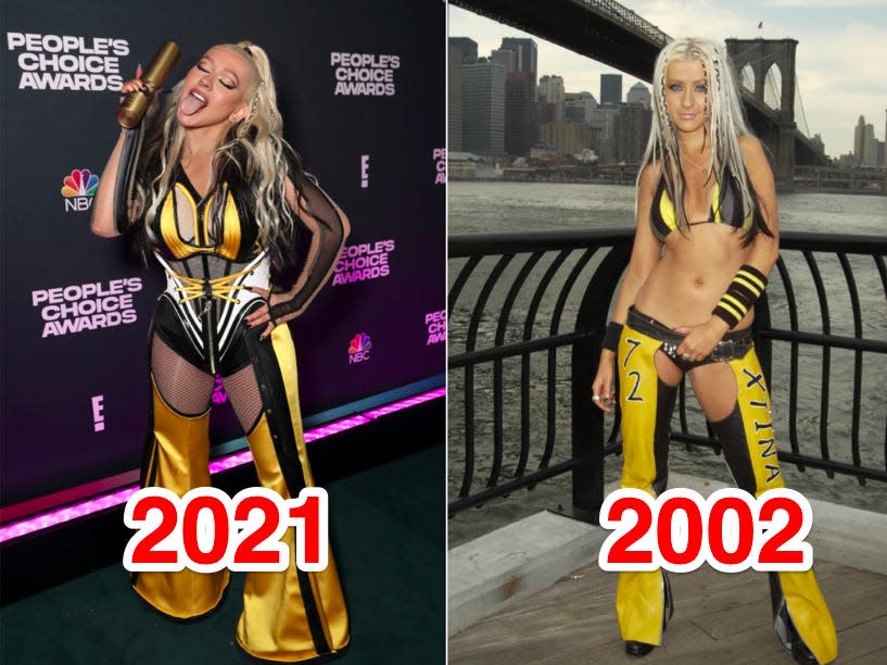 Christina Aguilera channeled the 'Dirrty' music video look 19 years later at the..