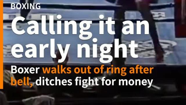 Boxer leaves ring after bell, ditches fight for money reasons