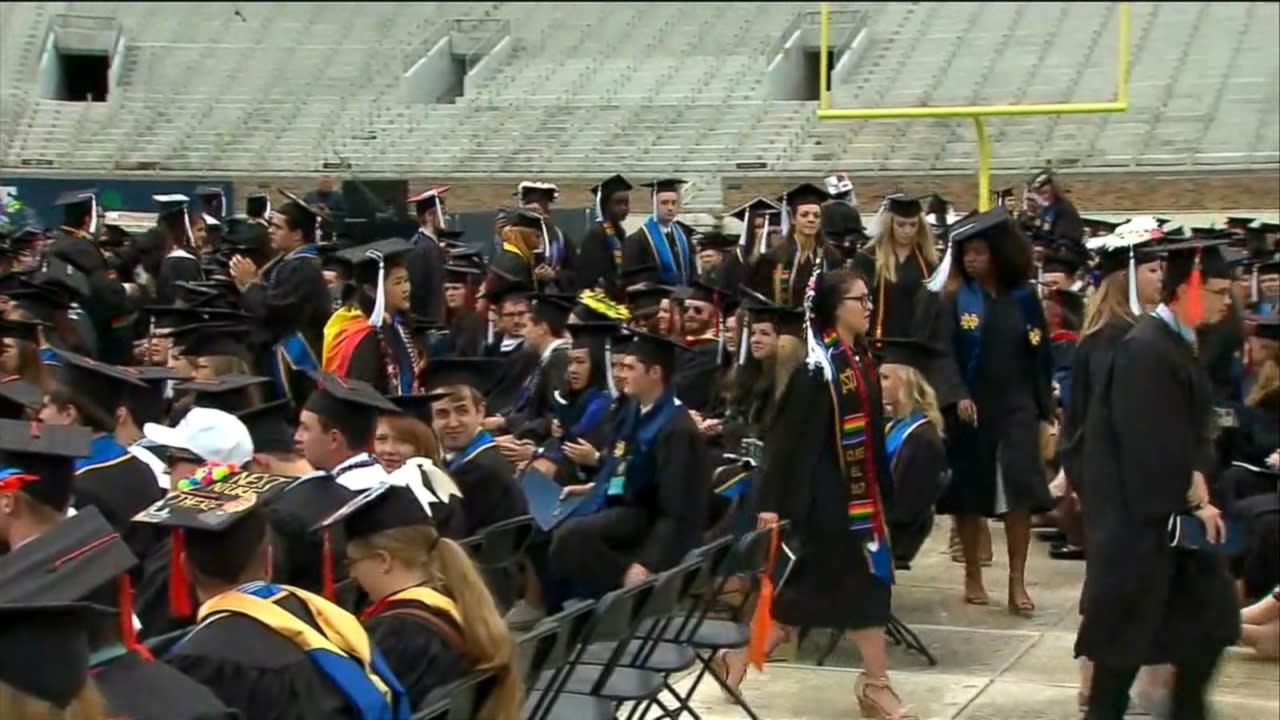 Some Notre Dame students walk out of commencement where Pence to speak