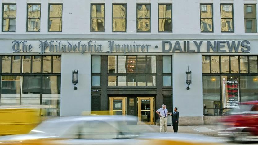 - FILE PHOTO TAKEN 06OCT05 - A general view of the Philadelphia Inquirer/Daily News headquarters building on Broad Street in Philadelphia in this October 6, 2005 file photo. [Newspaper publisher McClatchy Co. said on March 13, 2006 it would buy Knight-Ridder Inc. for $4.5 billion in cash and stock. McClatchy, whose own publications include the Sacramento Bee and Minneapolis Star Tribune, said the combined company will become the No. 2 U.S. newspaper chain based on a daily circulation of about 3.2 million people. It will operate 32 daily newspapers and 50 non-daily publications after the sale of 12 Knight-Ridder papers including some of its best-known titles such as the Philadelphia Inquirer and the San Jose Mercury News.]