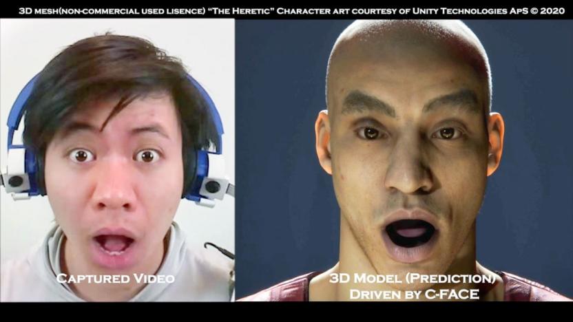 Facial expression tracking system C-Face