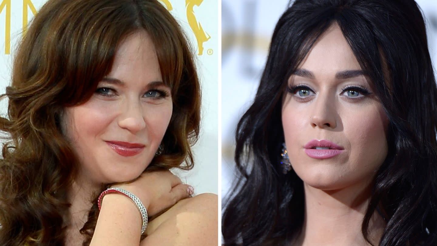 Zum Verwechseln Ahnlich Zooey Deschanel Und Katy Perry