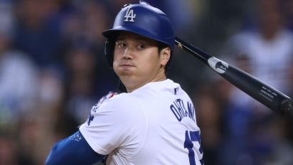 Getty Images - LOS ANGELES, CALIFORNIA - JUNE 01: Shohei Ohtani #17 of the Los Angeles Dodgers reacts during a third inning walk against the Colorado Rockies at Dodger Stadium on June 01, 2024 in Los Angeles, California. (Photo by Harry How/Getty Images)