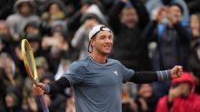 From a Portland hospital bed, this tennis coach with cancer sits courtside for son's high school debut